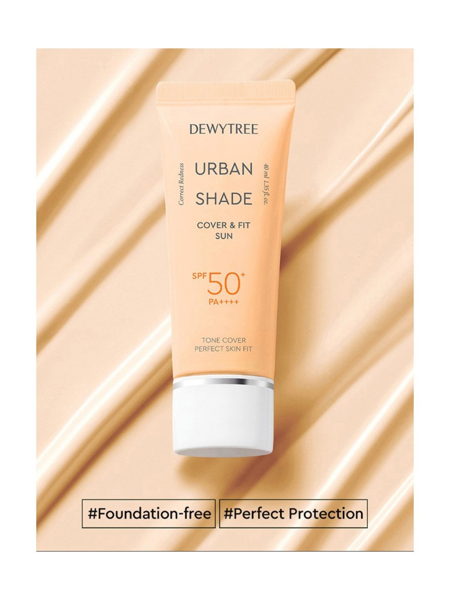 Dewytree Urban Shade Cover & Fit Sun SPF 50+ PA++++ - 40 ml