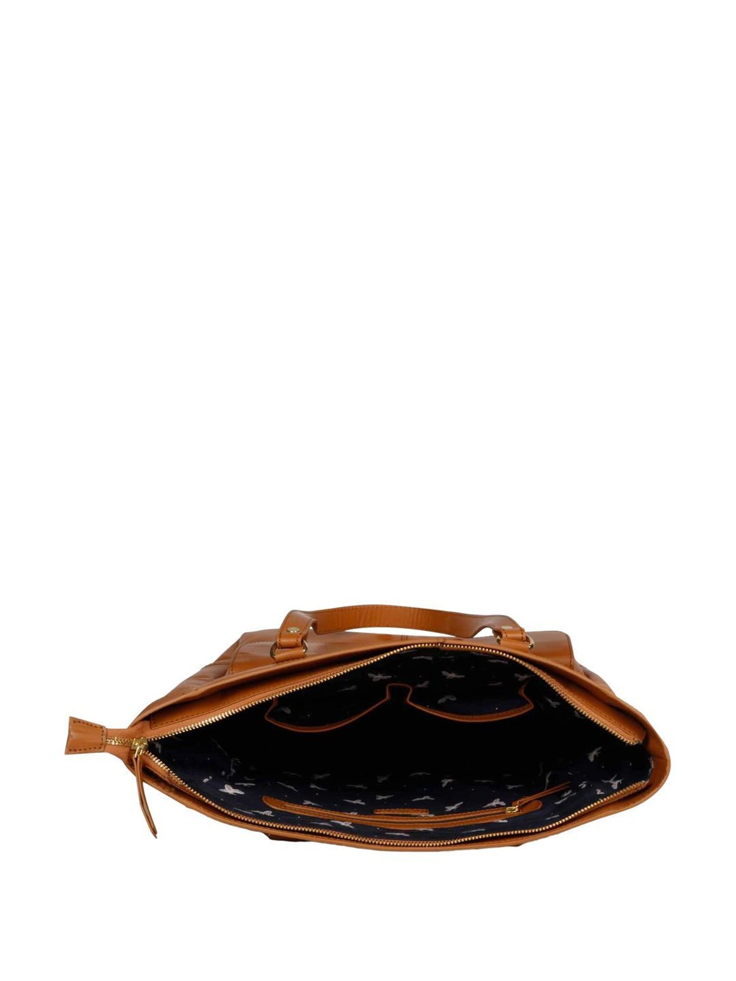 Saint G Tan Solid Medium Shoulder Handbag