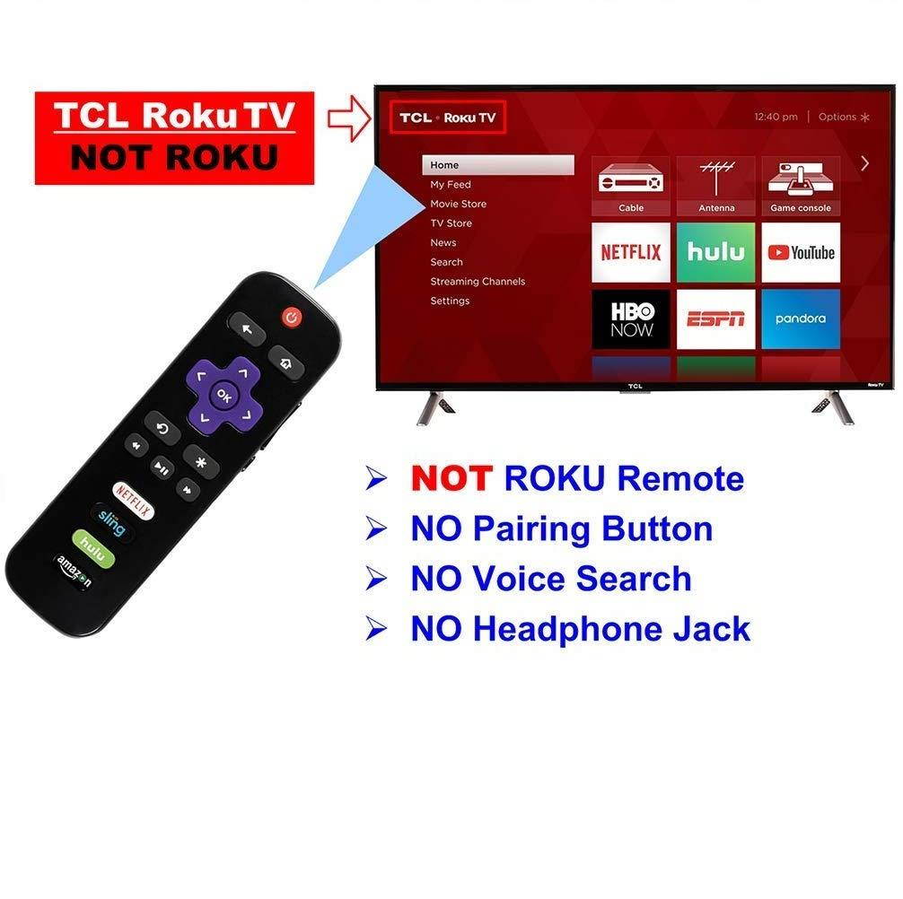 Gmatrix New RC280 Remote Control fit for All TCL Roku Smart TV with Updated 4 Shortcuts (TCL w/Netflix)