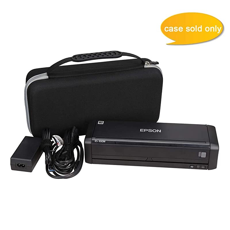 Hard Carry Travel Storage Case fit Epson Workforce ES300W ES200 Wireless Color Portable Document Scanner