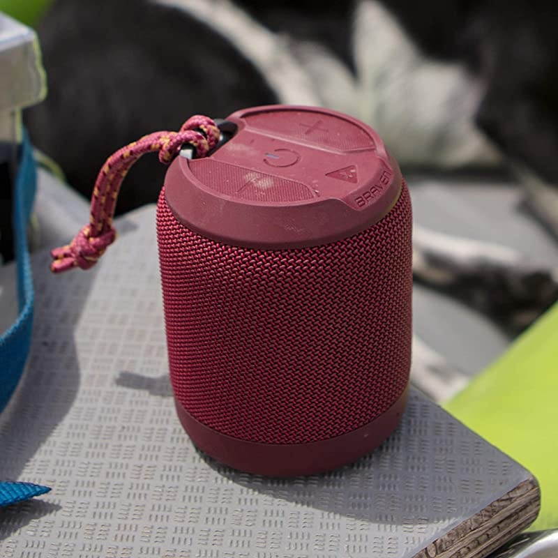 BRV-Mini - Waterproof Pairing Speaker - Rugged Portable Wireless Speaker - 12 Hours of Playtime - Red (604203555)