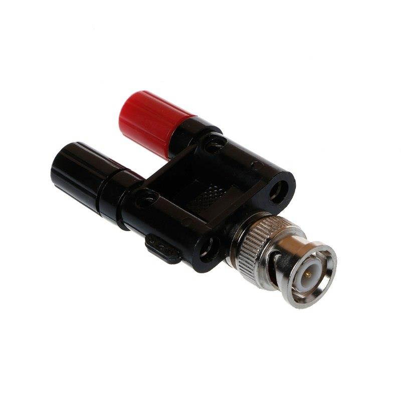 BNC Male Plug to Twin Dual Banana Jack Female Coaxial 4mm Connector Binding Post