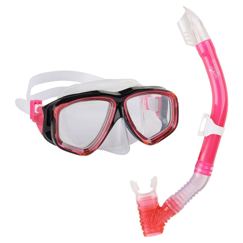 Speedo Junior Reefscout MS Snorkel Set - Black/Clear
