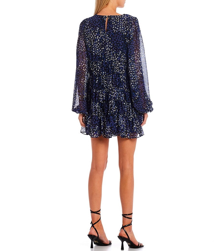 Eva Varro Floral Placement Print Knit Jersey Reversible to Solid Black Sheath Dress