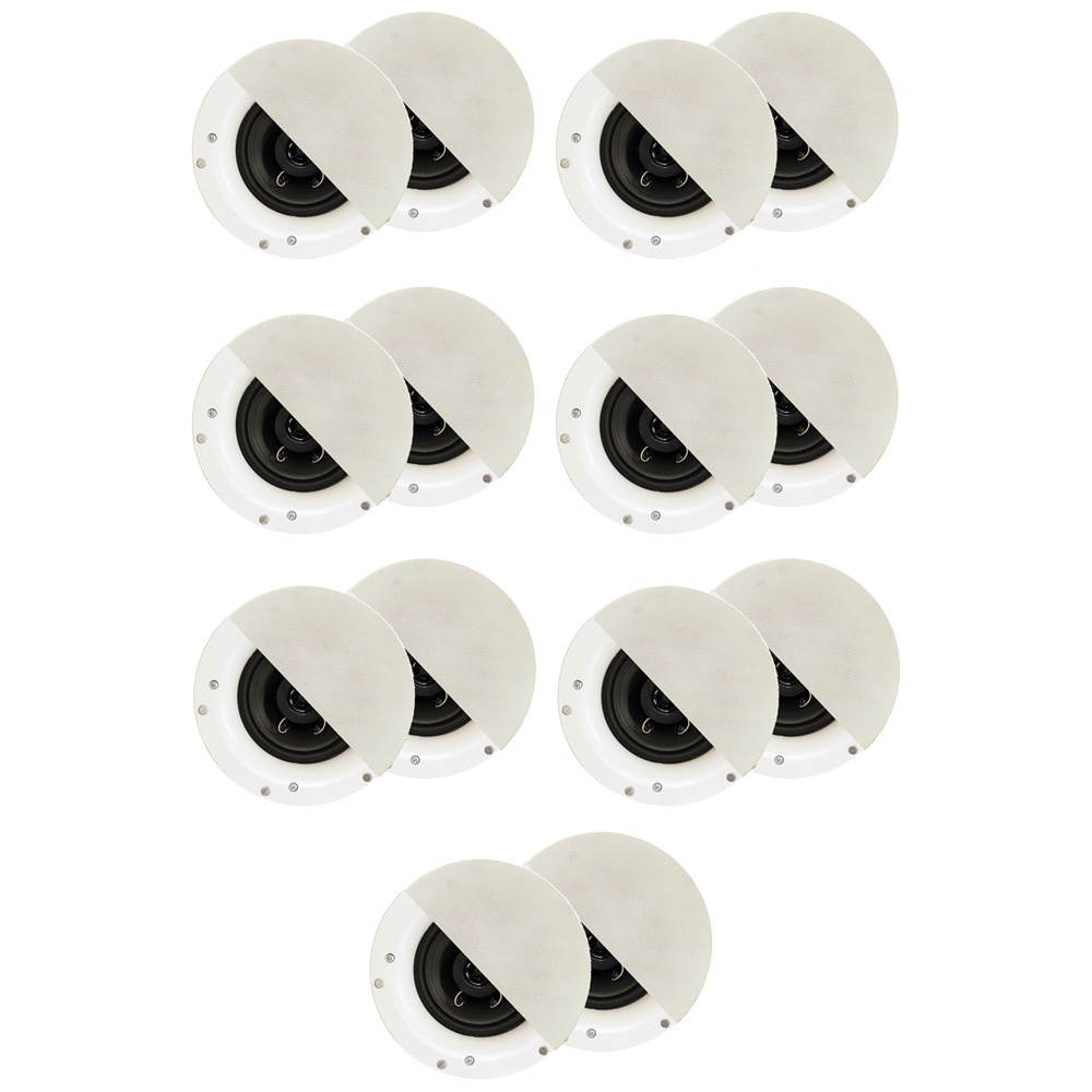 Acoustic Audio R192 Frameless In Ceiling / In Wall Speaker 7 Pair Pack 2 Way Home Theater Surround Speakers