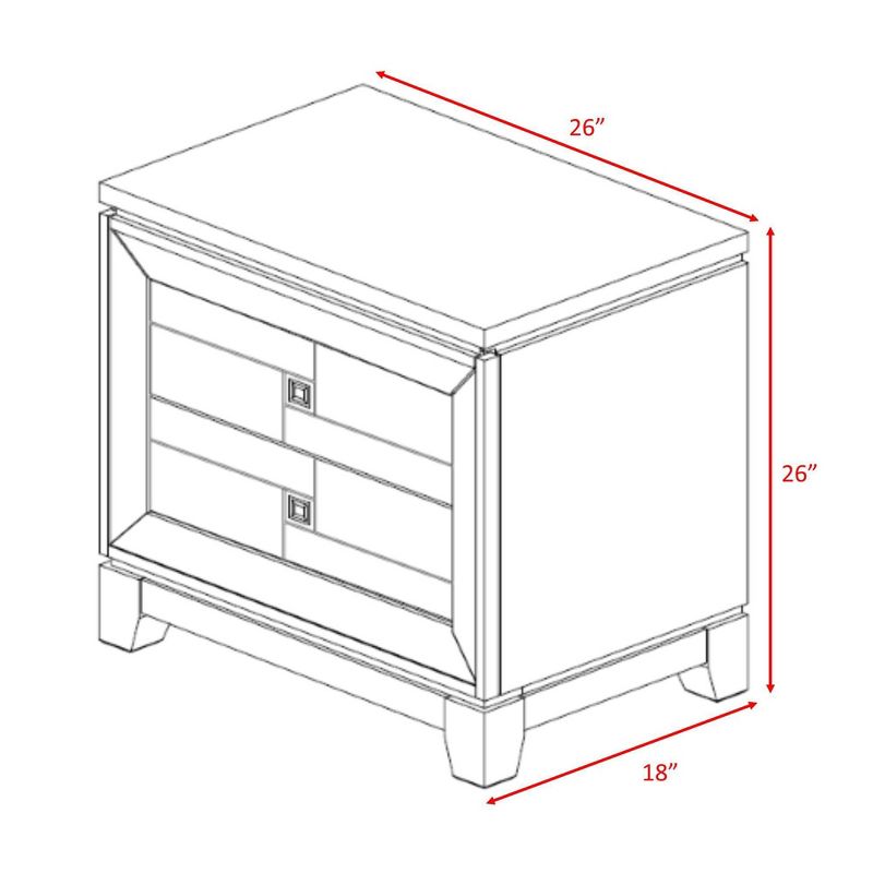 6pc Queen Easton Panel Bedroom Set Cherry - Picket House Furnishings