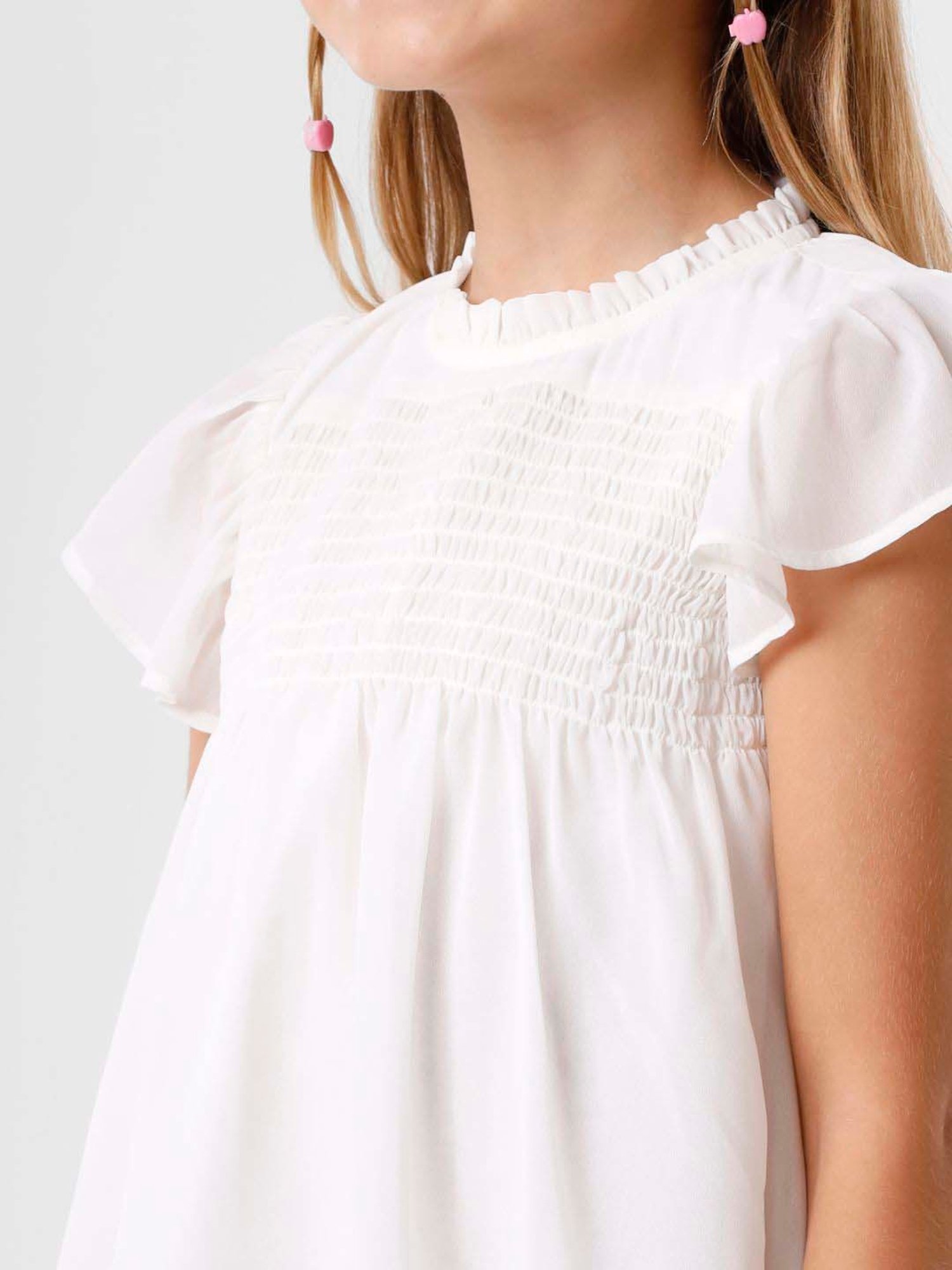 Kate & Oscar Kids White Regular Fit Top