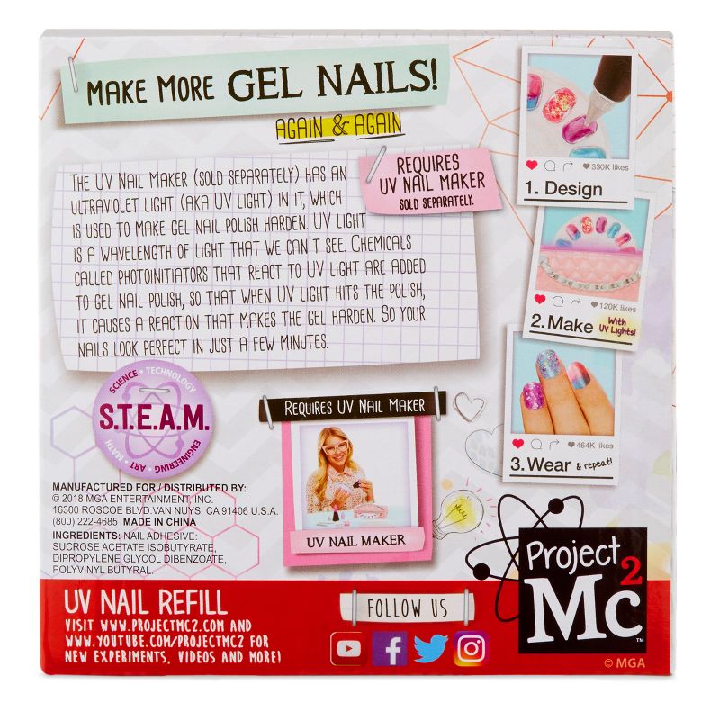 Project Mc2 UV Nail Maker DIY Design Kit REFILL Teal