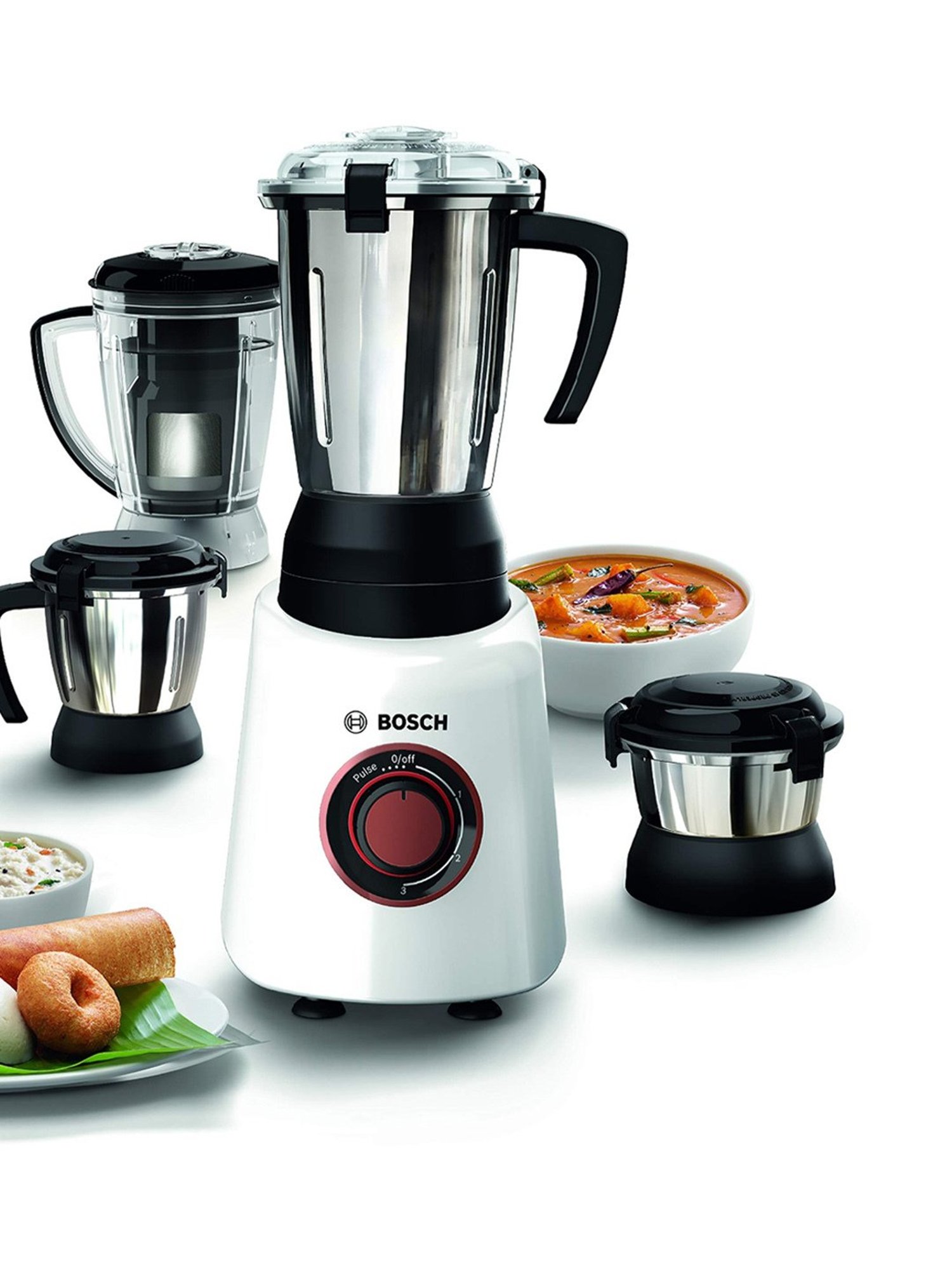 Bosch 750W TrueMixx Pro Mixer Grinder with Stone Pounding Technology & 3 Jars (Black)