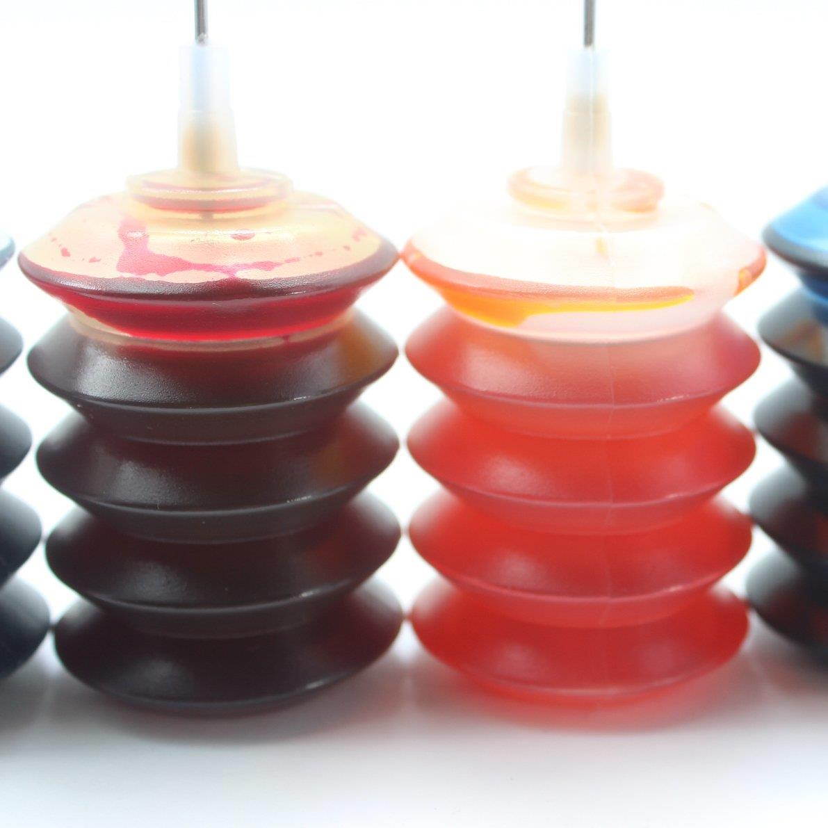 BCH Dye Ink Cartridge Refill Kit for Epson Expression XP-200 XP-300 XP-310 XP-400 XP-410 WorkForce WF-2520 WF-2530 WF-2540 4-Bottle Combo Black Cyan Magenta Yellow