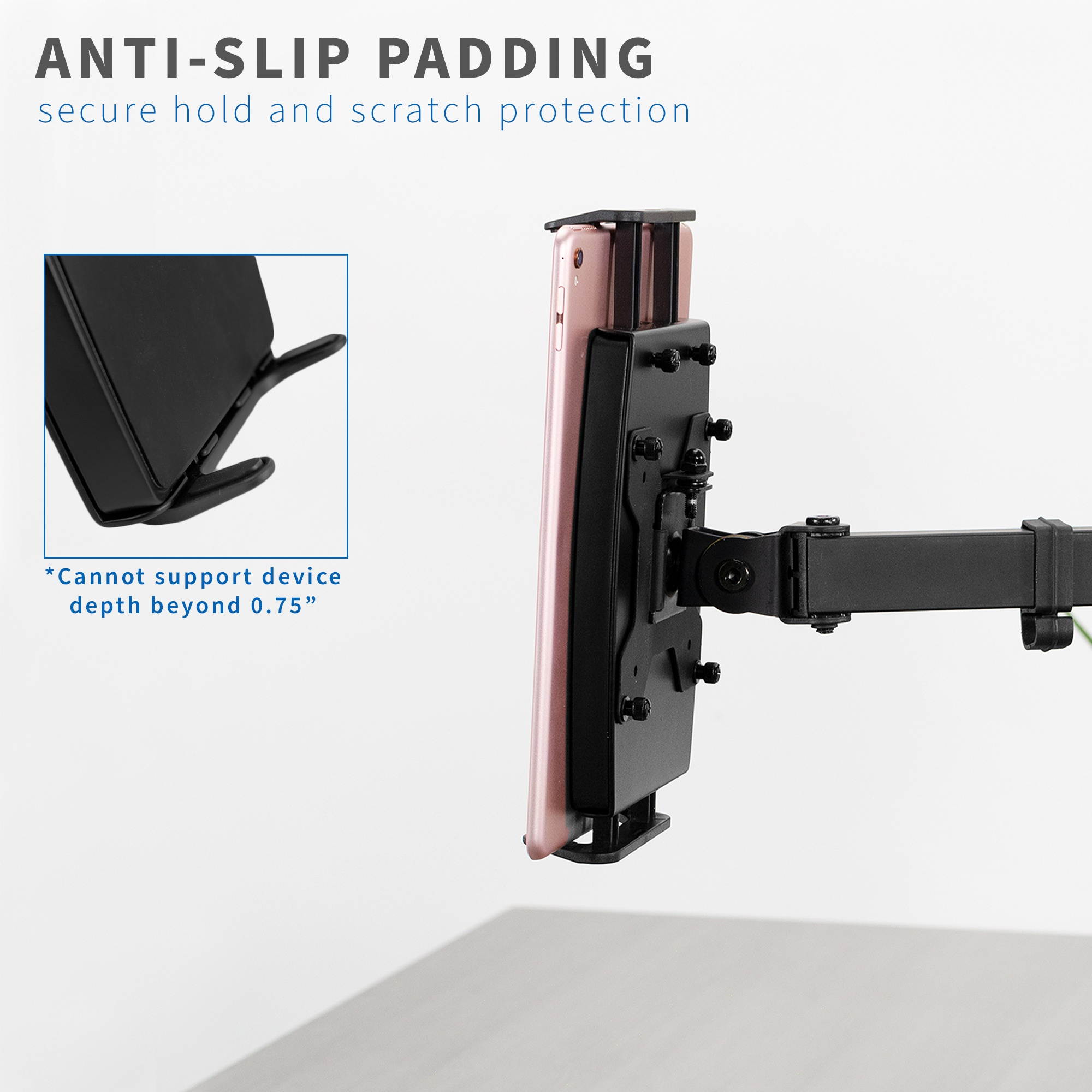 VIVO Universal VESA Mount Adapter for Tablets, 2-in-1 Laptops, & 15.6" Portable Monitors, Max VESA 100x100 (MOUNT-UVM02)