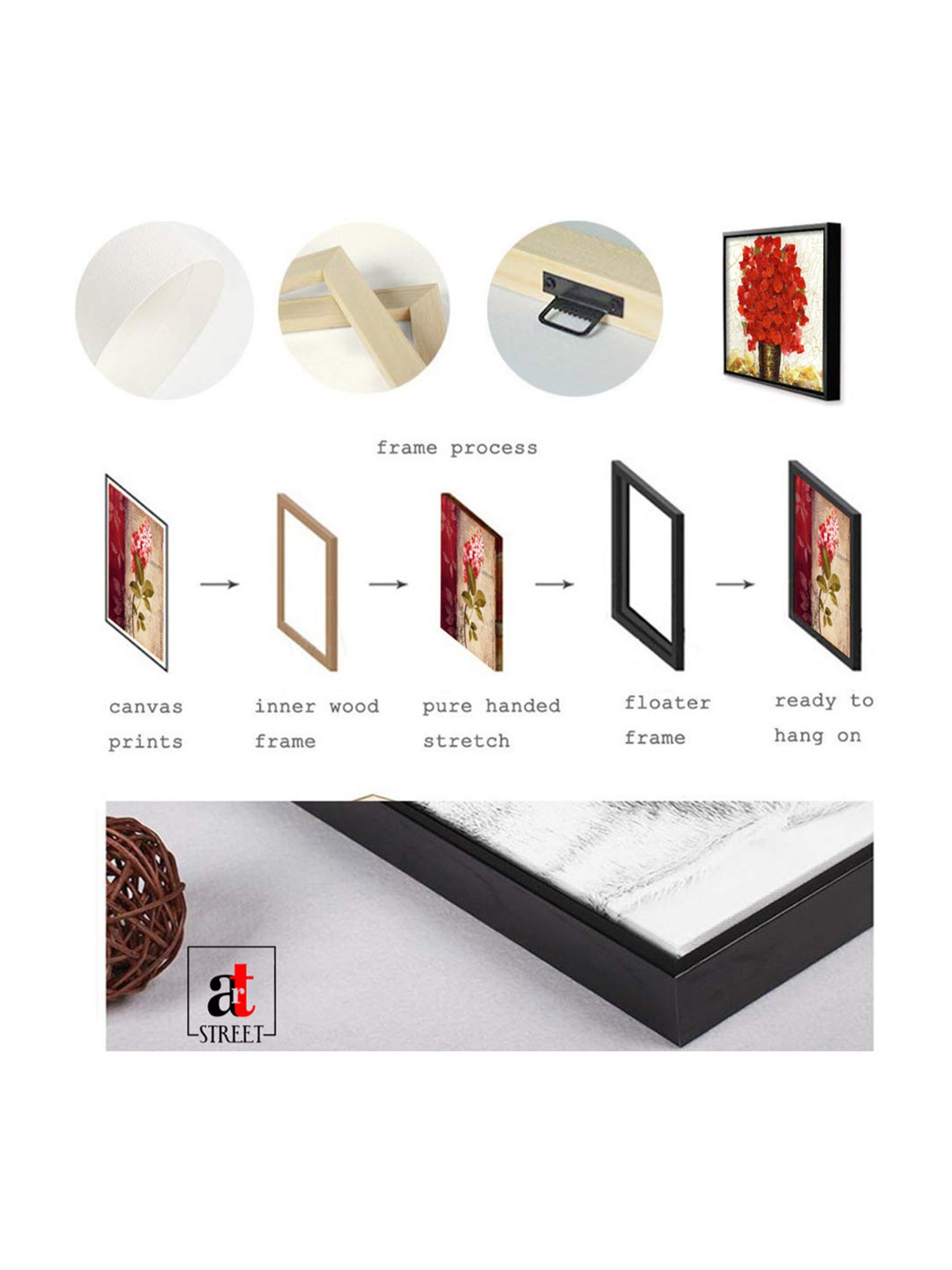 Art Street Modern Printed Blue Engineered Wood Wall Art (Set of 3)