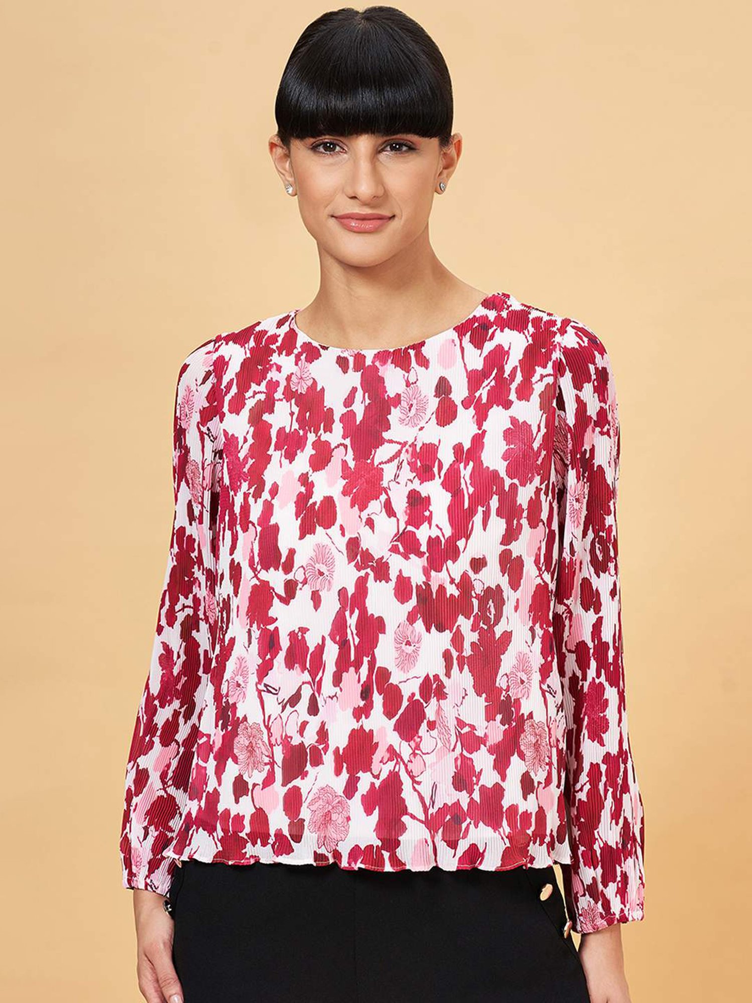 Annabelle by Pantaloons Pink Printed Top