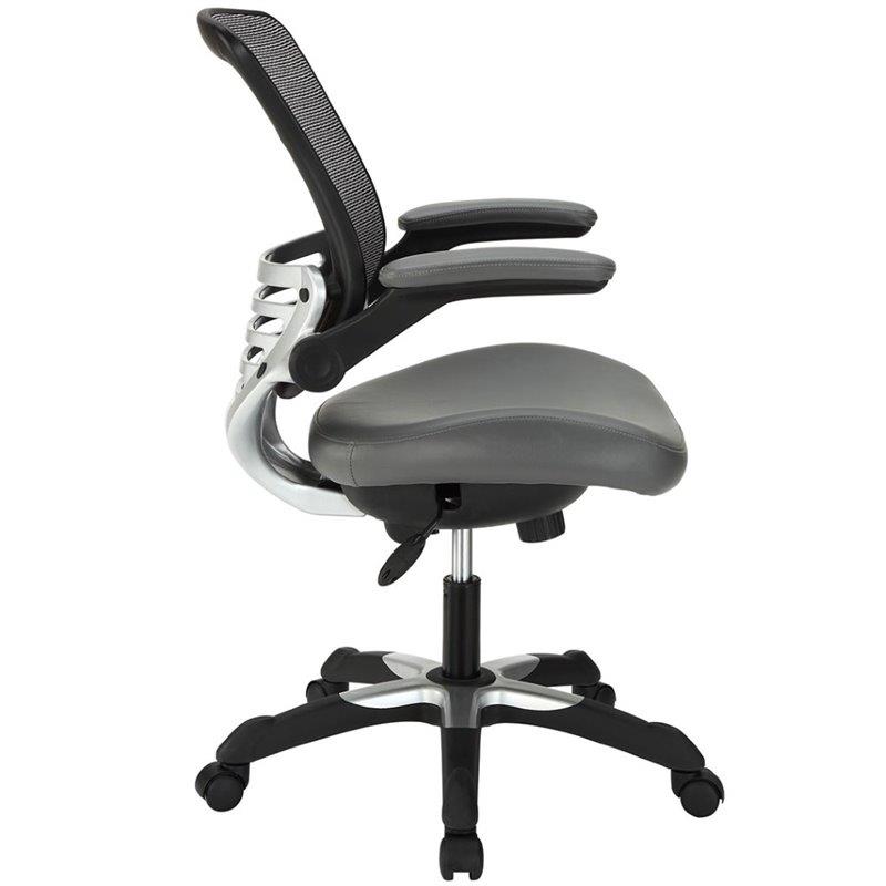 Edge Vinyl Office Chair in Gray