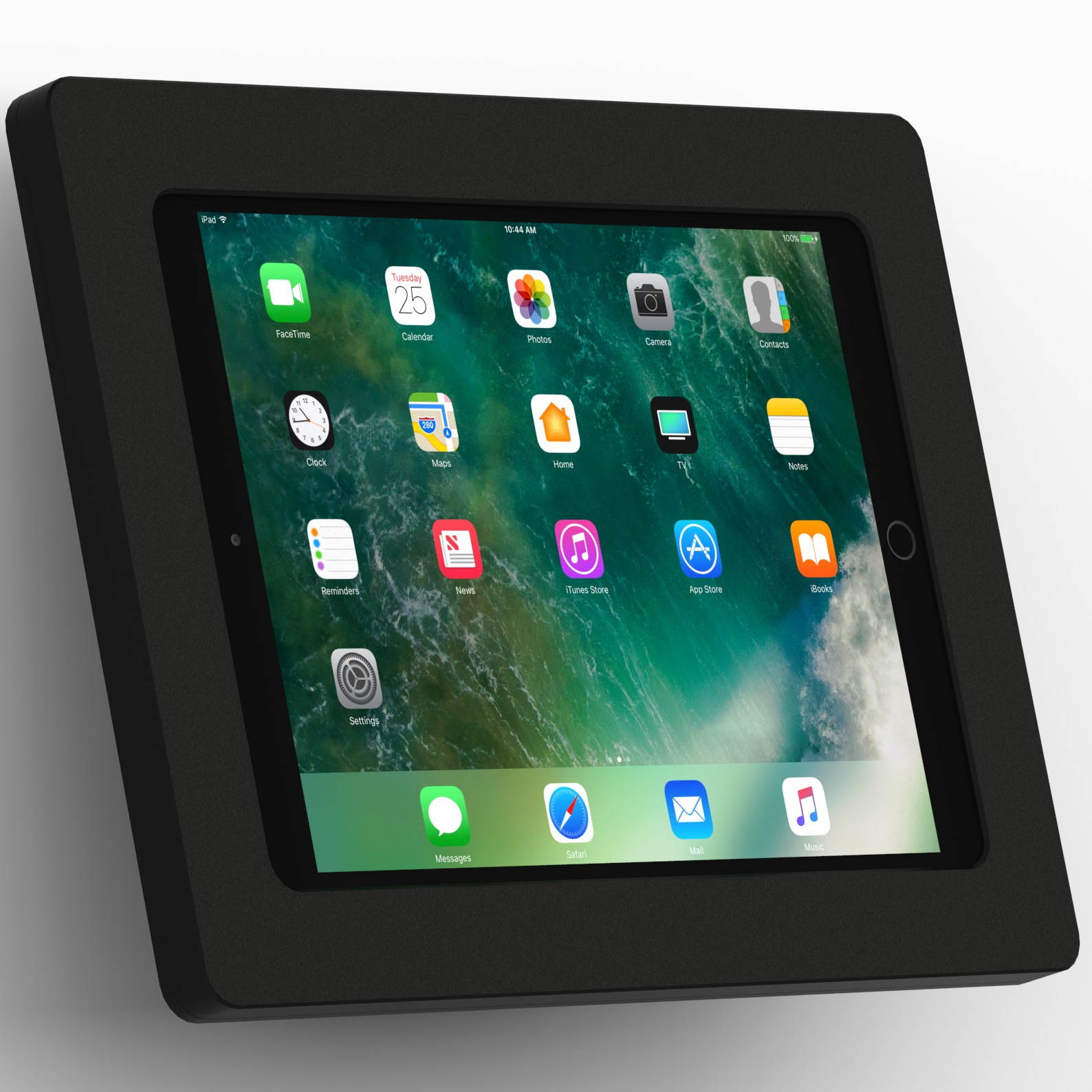 VidaMount Black Enclosure and Fixed Tilted 15&deg; Wall Mount [Bundle] compatible with iPad Pro 10.5" & Air 3rd Gen