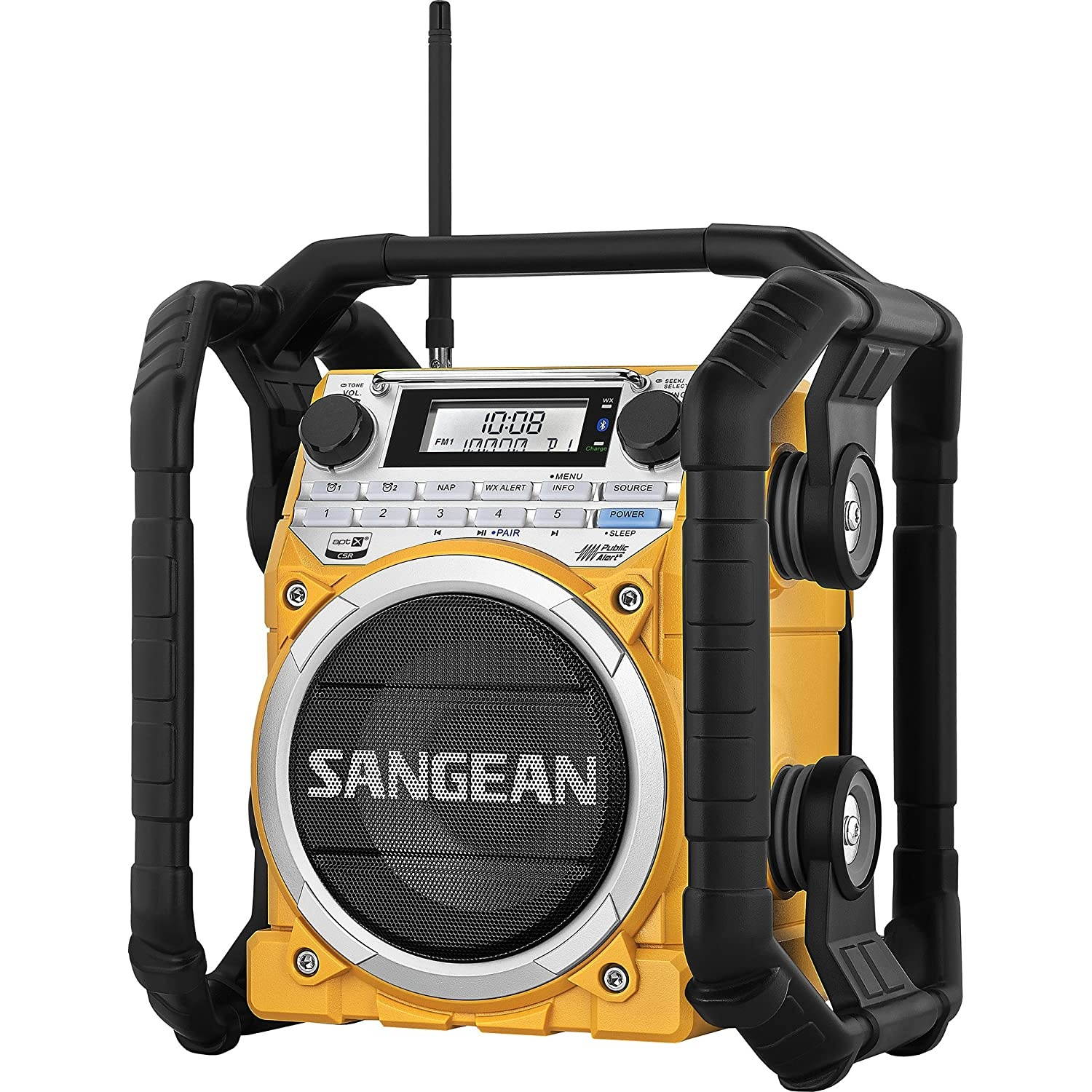 Sangean U4 AM/FM-RBDS/Weather Alert/Bluetooth/Aux-in Ultra Rugged Rechargeable Digital Tuning Radio