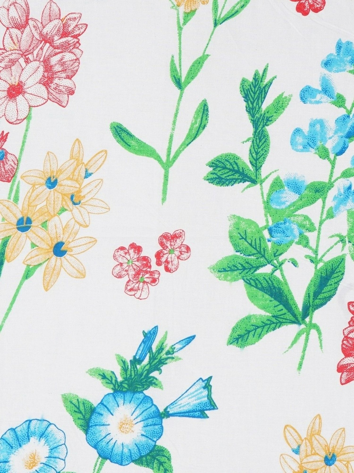 SEJ by Nisha Gupta Floral Blue 160 TC Cotton Double Bed Sheet with 2 Pillow Covers