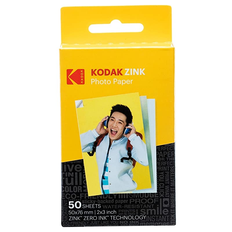 Kodak 2quotx3quot Premium  Photo Paper 50 Sheets Compatible with Kodak Smile Kodak Step PRINTOMATIC
