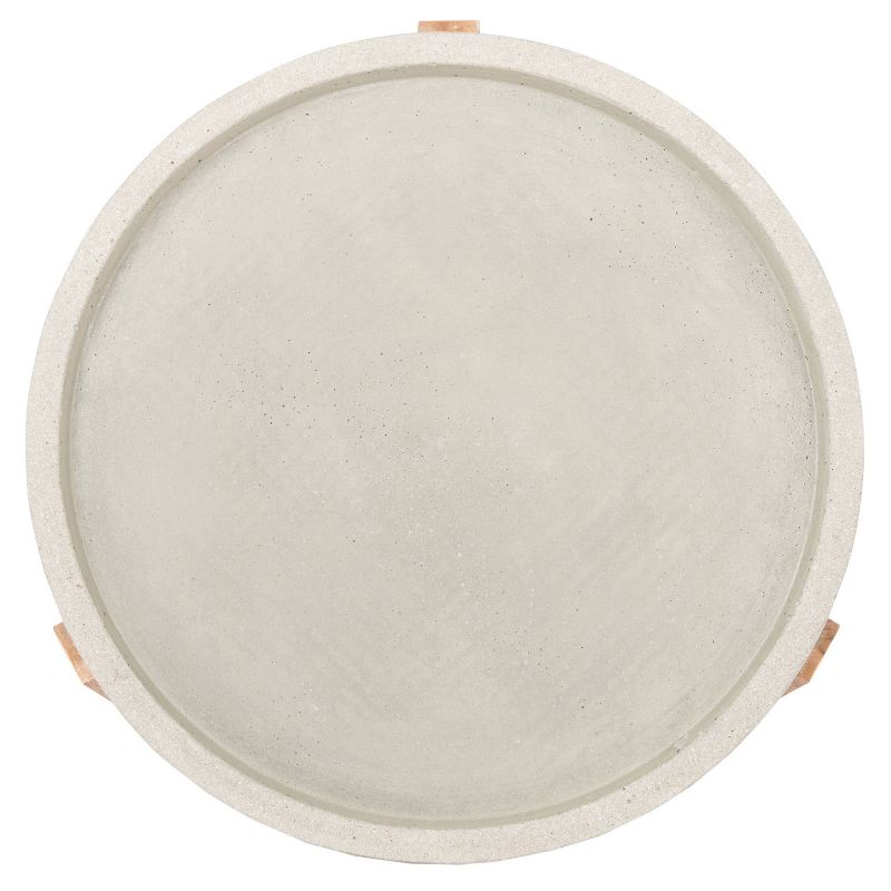 Serka Side Table - Natural/Light Gray - Safavieh