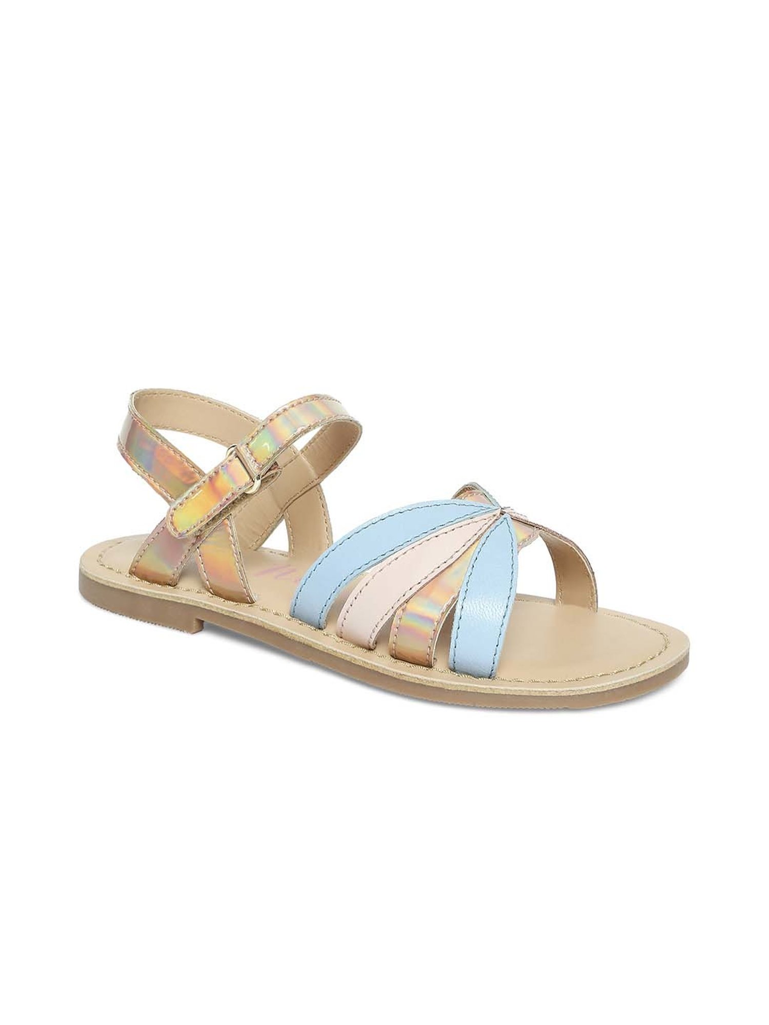 Aria Nica Kids Rose New Sky Blue & Beige Casual Sandals