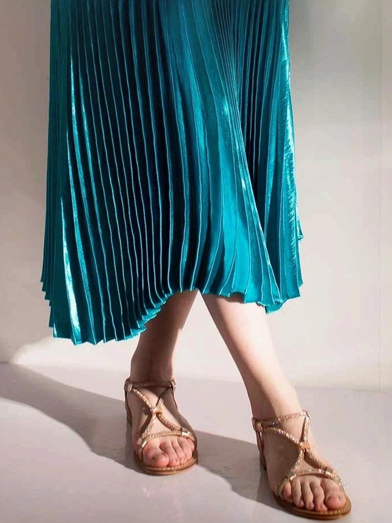 Saint G Women's Andrea Rose Gold Sling Back Sandals