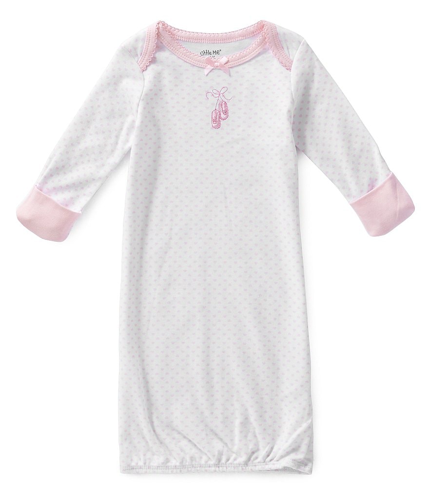 Hudson Baby Infant Girl Fleece Long-Sleeve Gowns 3pk, Navy Rose, 0-6 Months