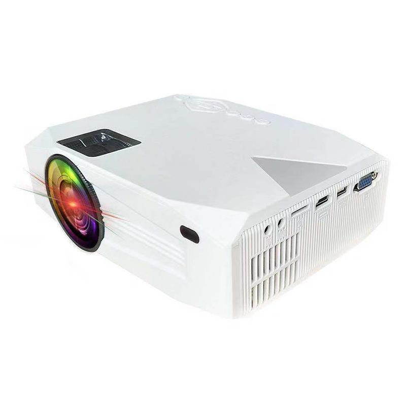 80 lumens 1080P HD Multimedia Mini Portable LED Projector, Support HDMI / VGA / AV / USB / SD Card, Model: H80(Black)