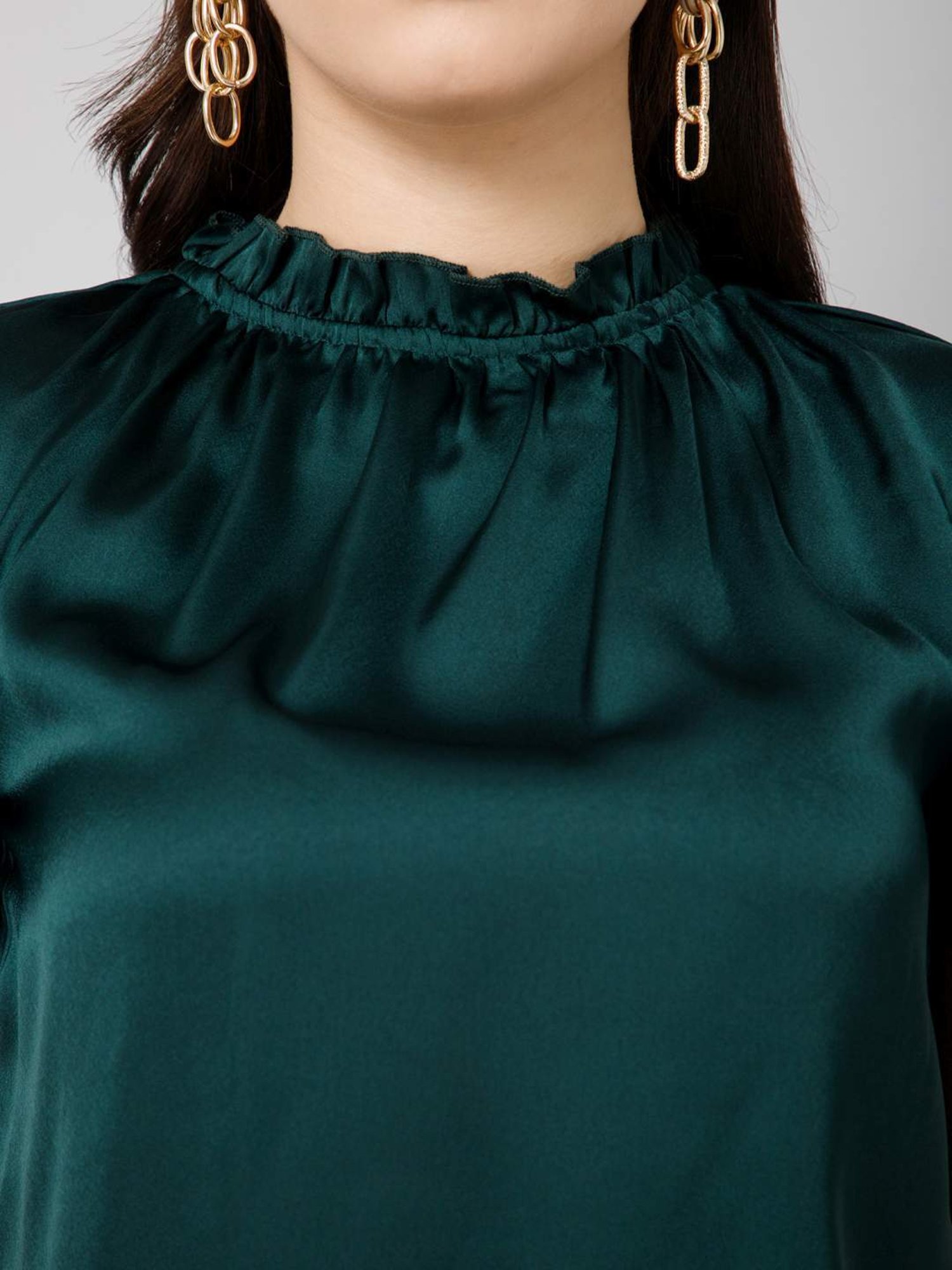 PURYS Green Short Sleeve Top