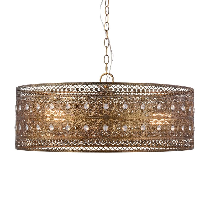 23.5" 3-Light Bryar Chandelier Brass/Crystal - River of Goods