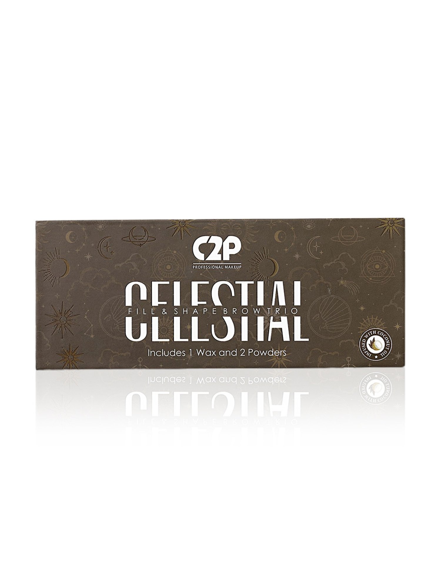 C2P PROFESSIONAL MAKEUP Celestial 3 in 1 Eyebrow Palette - 12 gm
