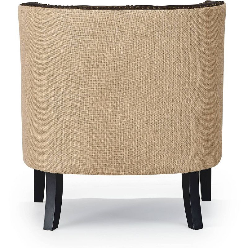 24" Amelie Mid-Century Modern Armchair Dark Brown - Adore Décor