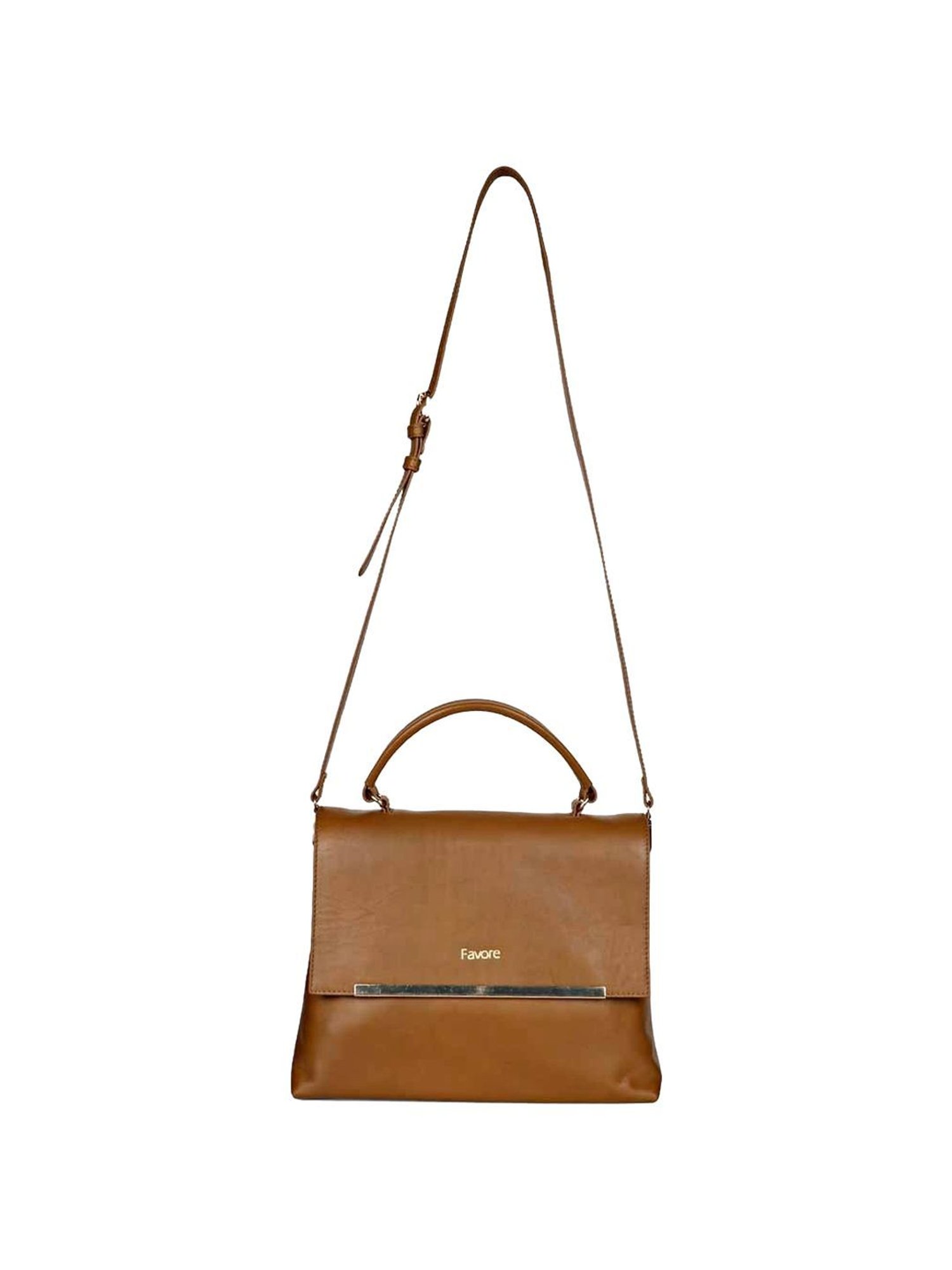Favore Light Tan Solid Medium Satchels
