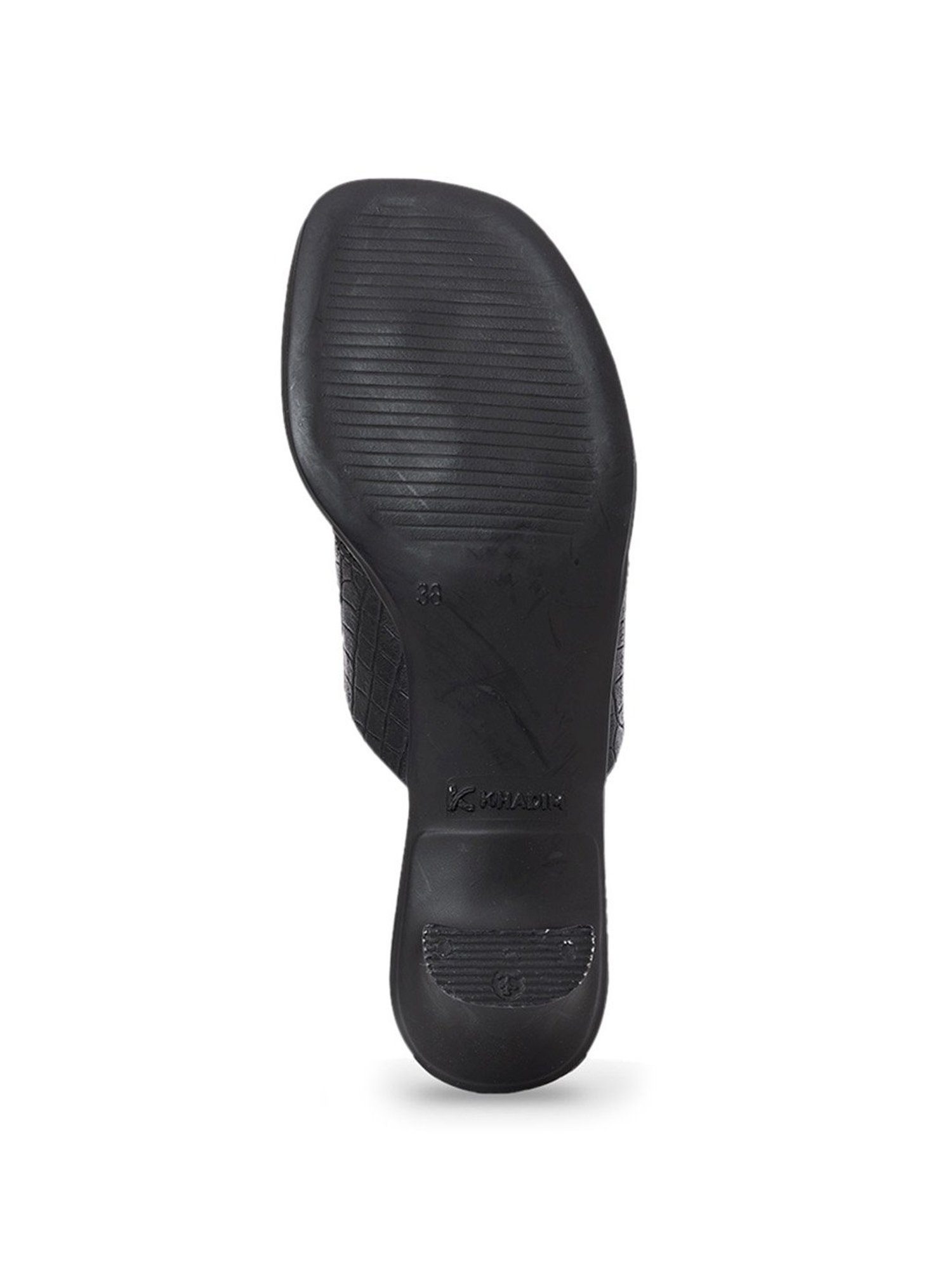 Khadim Women's Black Thong Sandals