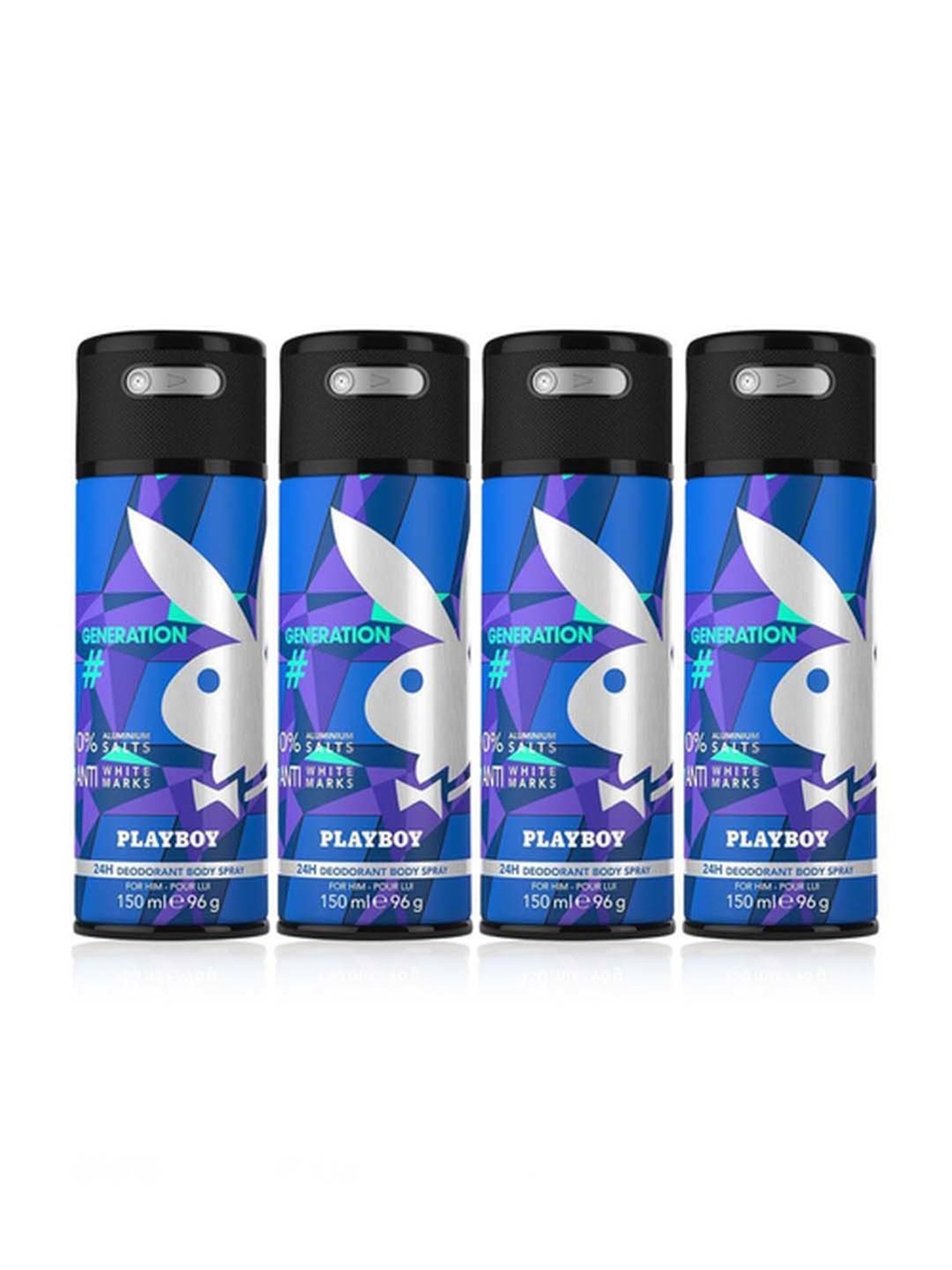 Playboy Generation Man Deodorant Spray (Pack of 4)