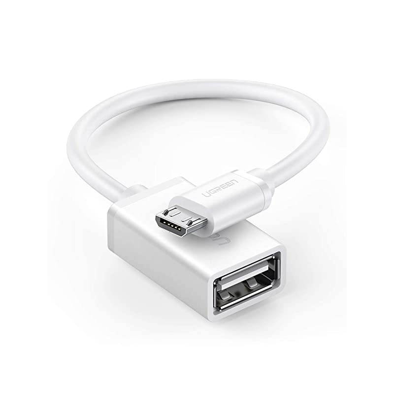 Micro USB 20 OTG Cable On The Go Adapter Male Micro USB to Female USB for Samsung S7 S6 Edge S4 S3 LG G4 DJI Spark Mavic Remote Controller Android Windows Smartphone Tablets 4 Inch White