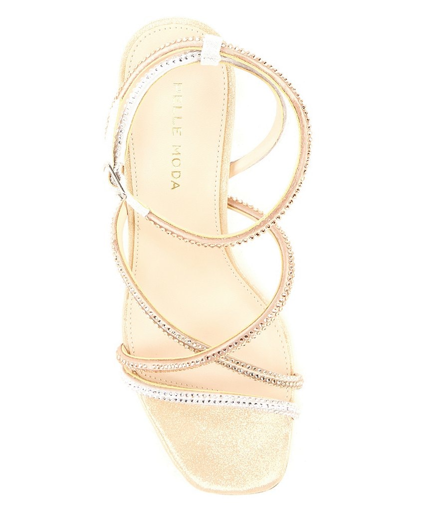 Pelle Moda Viena Shimmer Jewel Embellished Strappy Dress Sandals