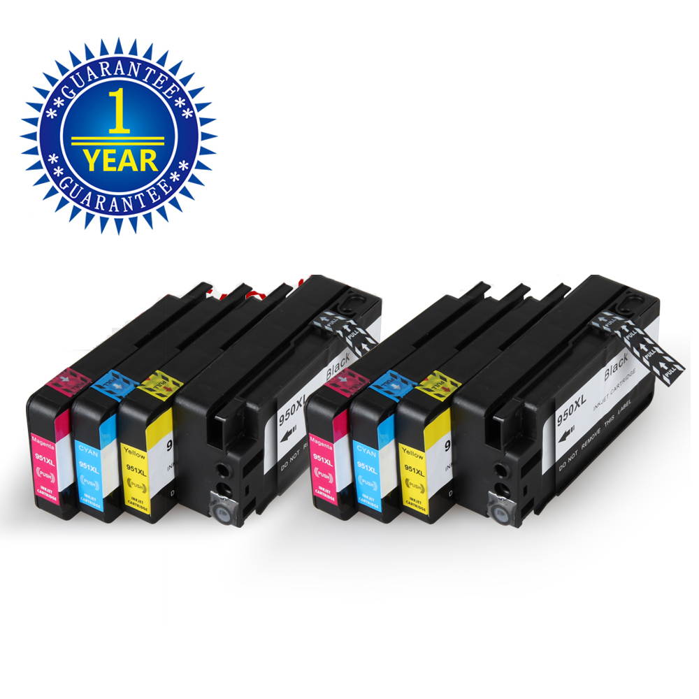 950XL 951XL Ink Cartridges 8PK 2Set (KCMY) for HP Officejet Pro 8610 8615 8620 8625 8630 8600