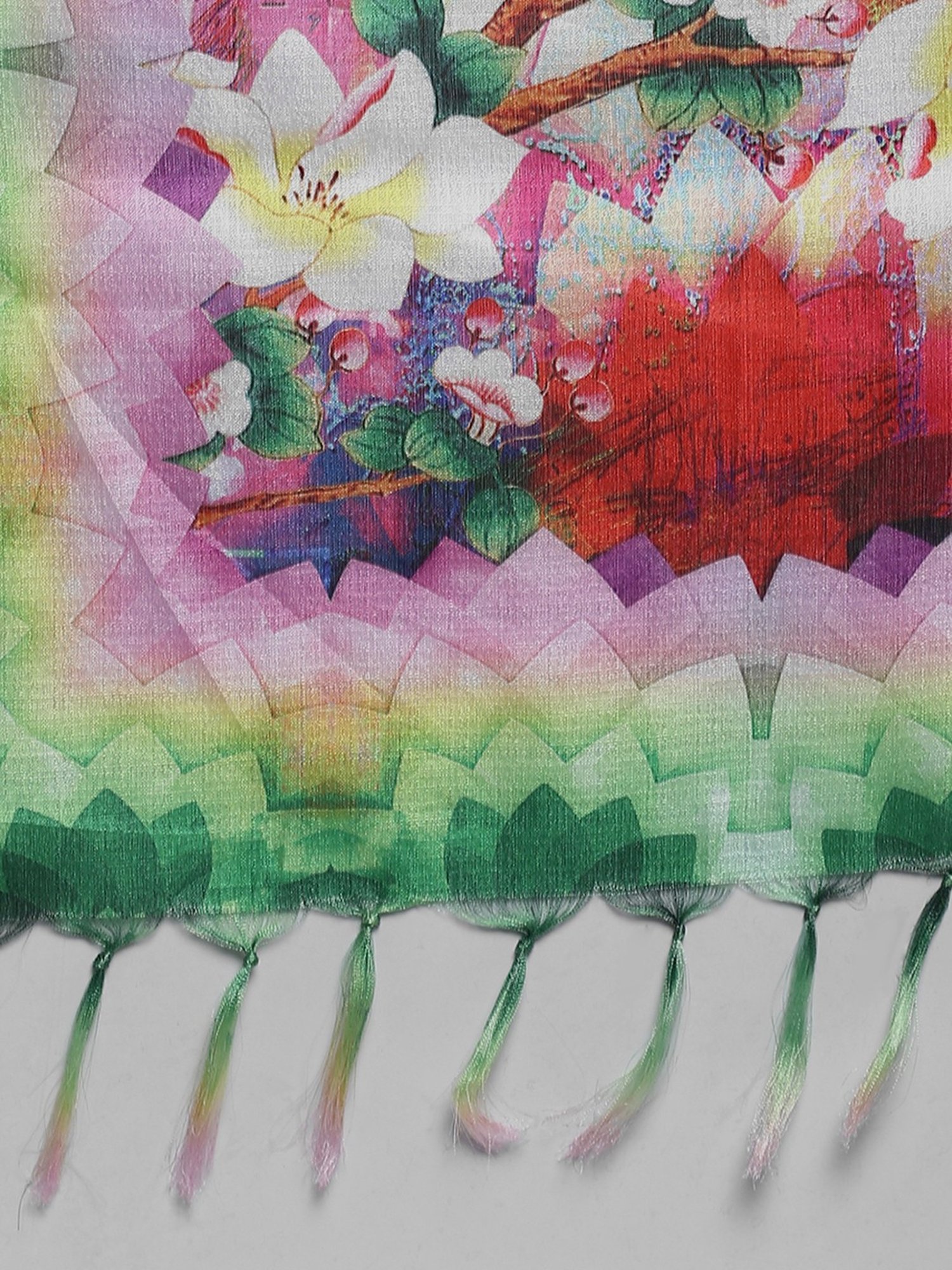 Saree Mall Multicolored Floral Print Dupatta