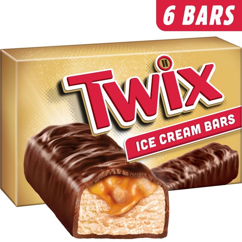 Twix Bar Ice Cream Bar - 6pk