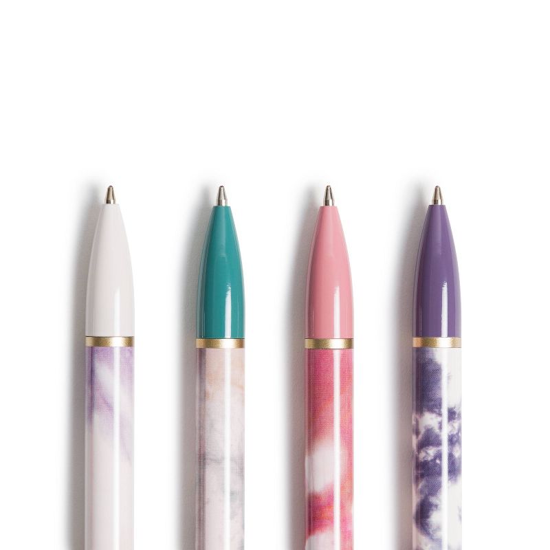 4pk Ballpoint Pens Monterey Soft Die Black Ink - U Brands