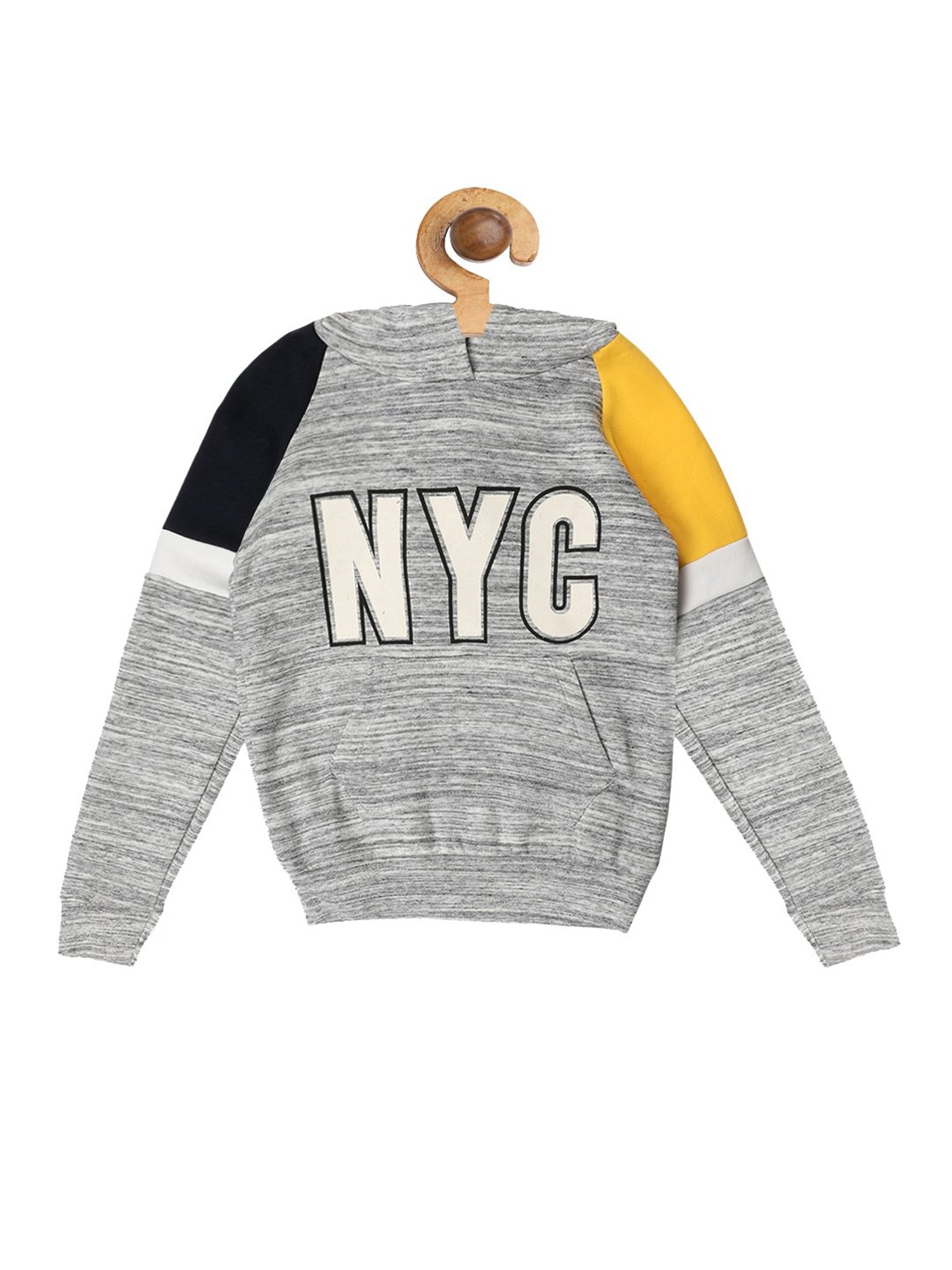 Lazy Shark Kids Grey Striped  Hoodie