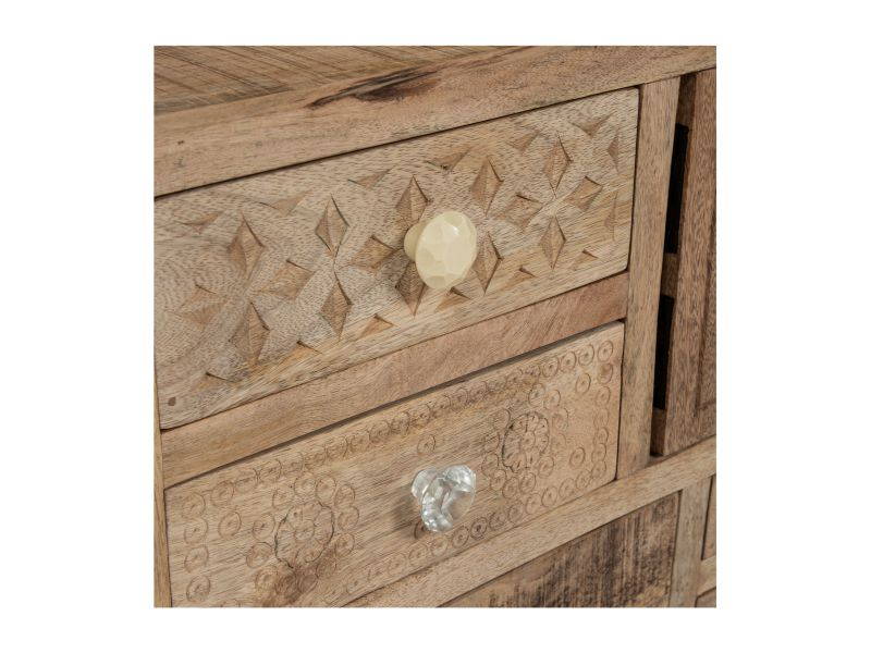 Furniture of America Druze Rustic Wood Multi-Storage TV Stand in Natural