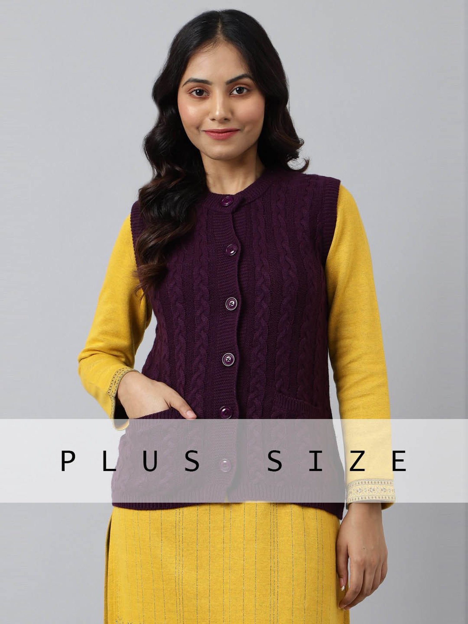 Aurelia Purple Regular Fit Sweater