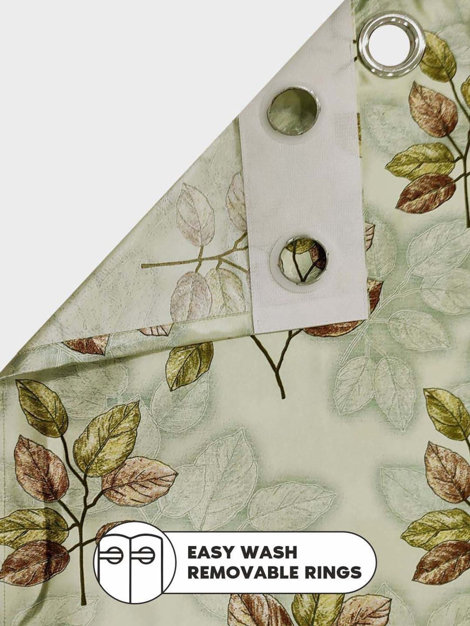 Bianca VILLA C`ESTA Green Faux Silk 5 Ft. Window Curtain