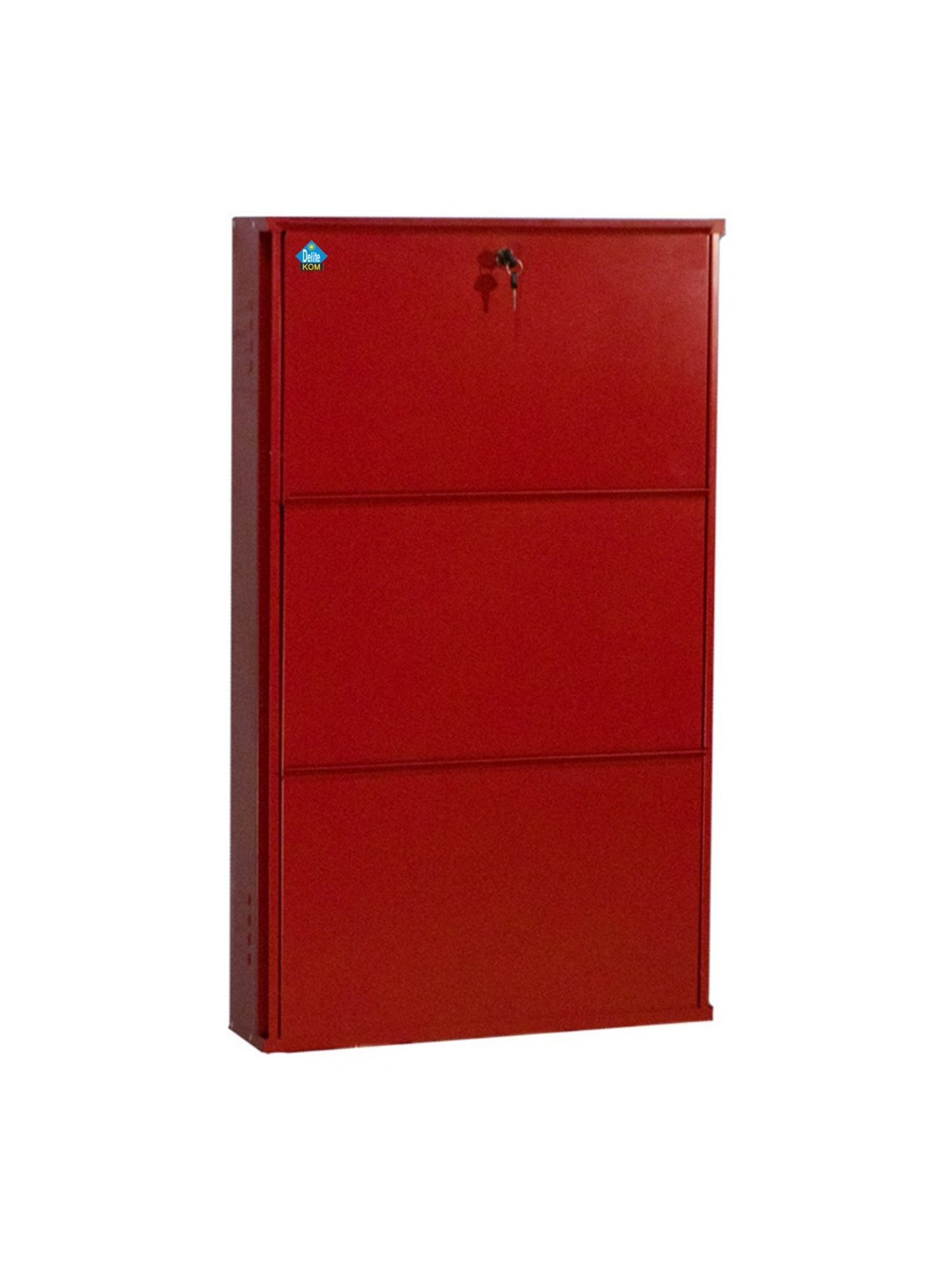 Delite Kom Metal Shoe Rack - 24" 3 Shelf, Ivory Green, PowderCoat, Wall Mount, DIY