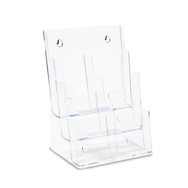 Deflecto Multi Compartment DocuHolder Six Compartments 9 5/8w x 6 1/4d x 12 5/8h Clear 77401