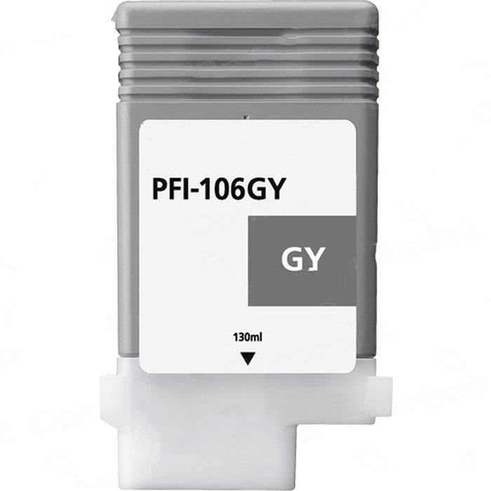 AIM Compatible Replacement - Canon Compatible imagePROGRAF iPF6300/6300S/6350/6400/6400S/6450 Gray Inkjet (130 ML) (PFI-106GY) - Generic