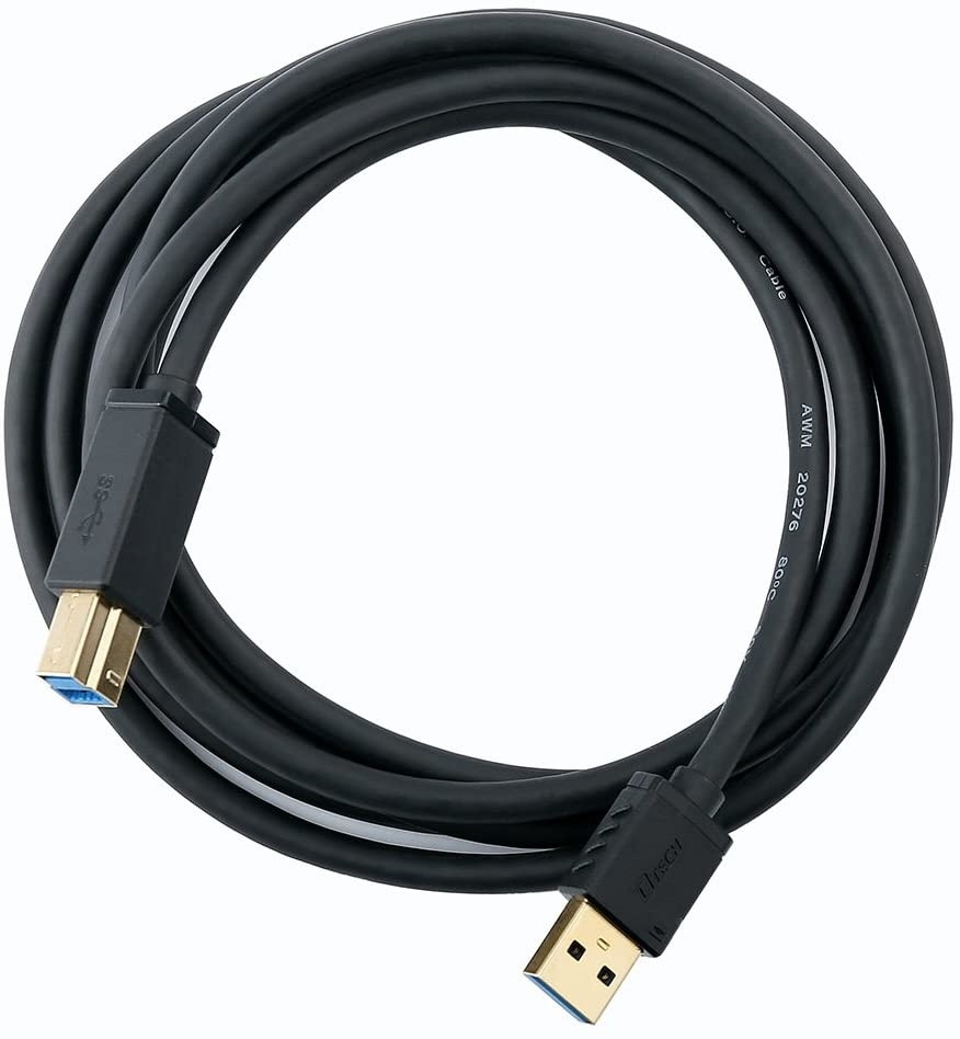 DTECH 6 ft USB 3.0 Cable A Male to B Male USB Printer Cord KVM Data Wire 6 Feet