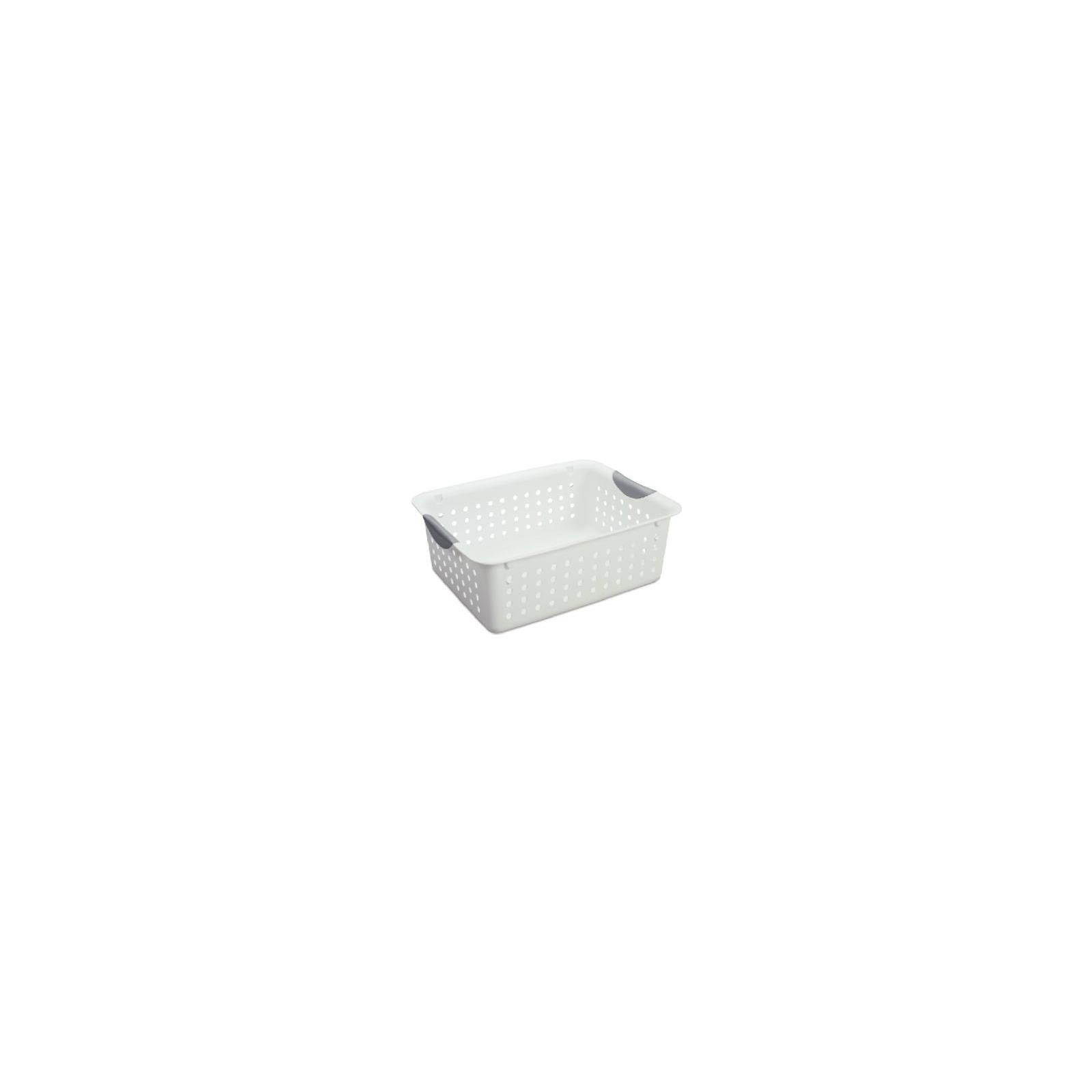 Sterilite 16248006 Medium Ultra Plastic Storage Bin Organizer Basket -White