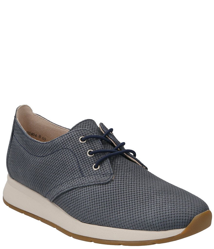 Paul Green Isabella Woven Nubuck Leather Oxford Sneakers